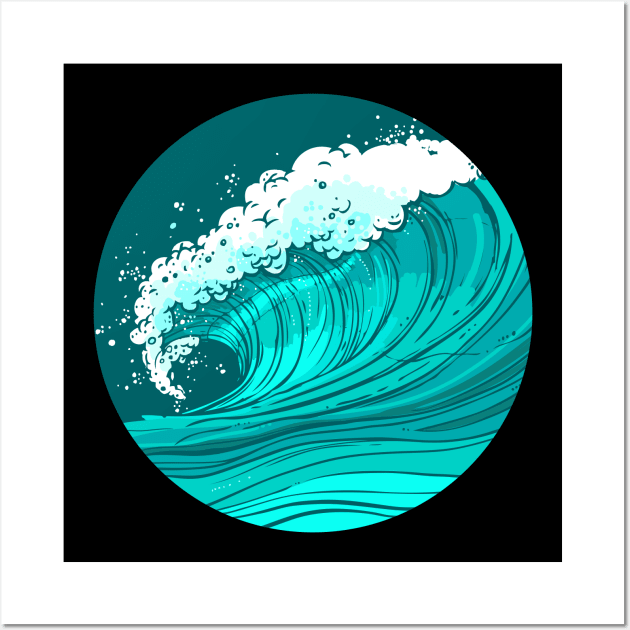 Ocean Waves Wall Art by edwardechoblue